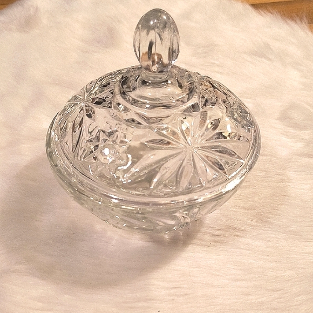 Elegant Vintage Crystal Candy Dish